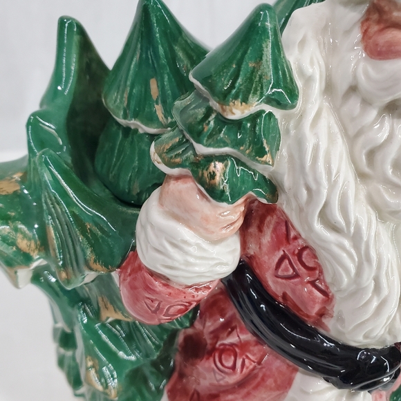 Vintage Large Water Pitcher 9" Fitz & Floyd Santa OLD FASHIONED XMAS 1990 - Picture 13 of 15